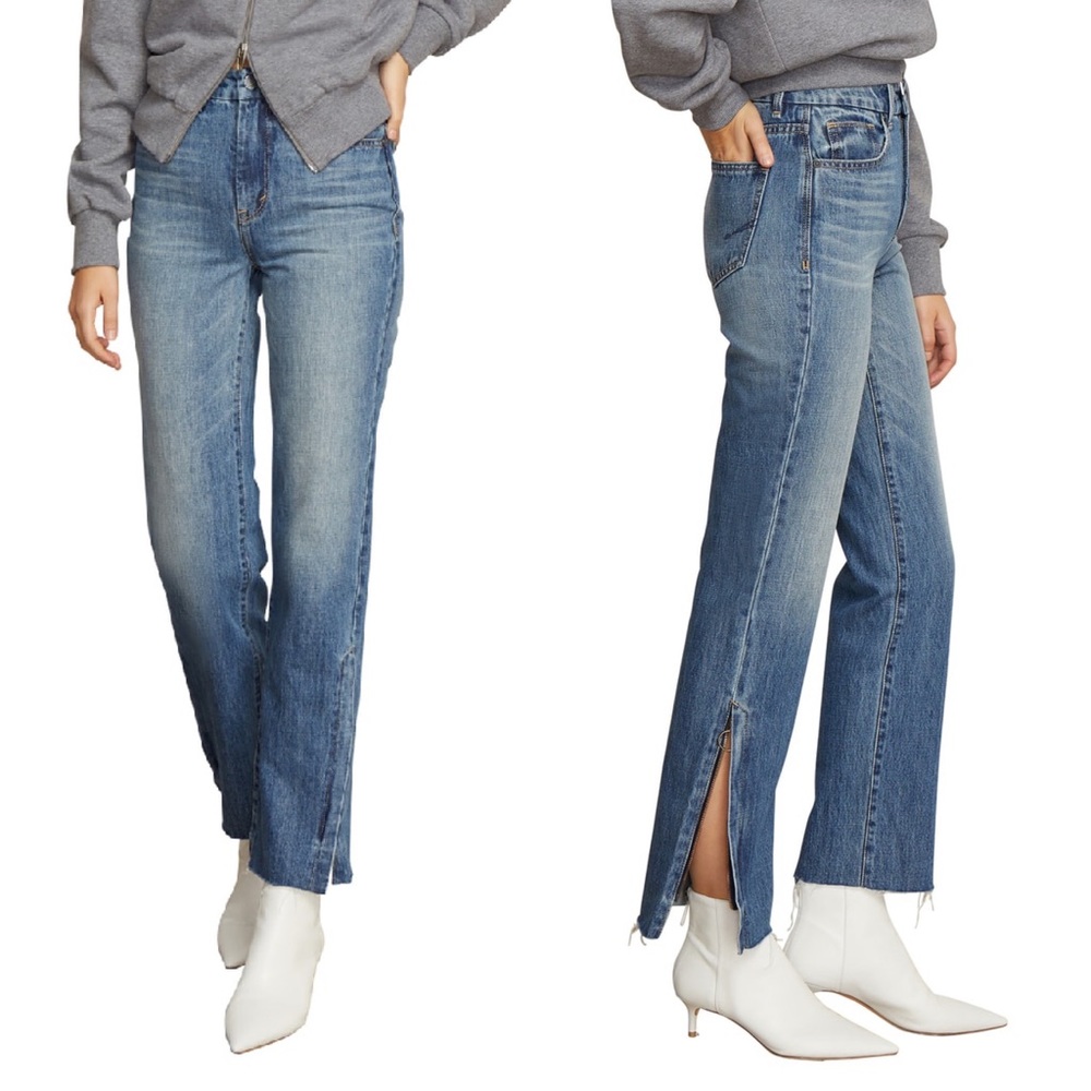 Habitual Lucia High Rise Side Slit Raw Hem Jeans